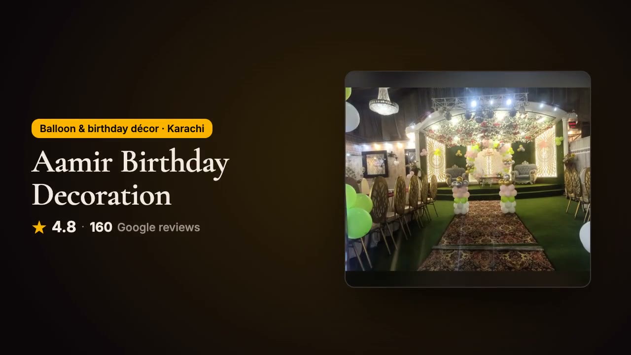 Aamir Birthday Decoration: balloon setups you can watch before you book