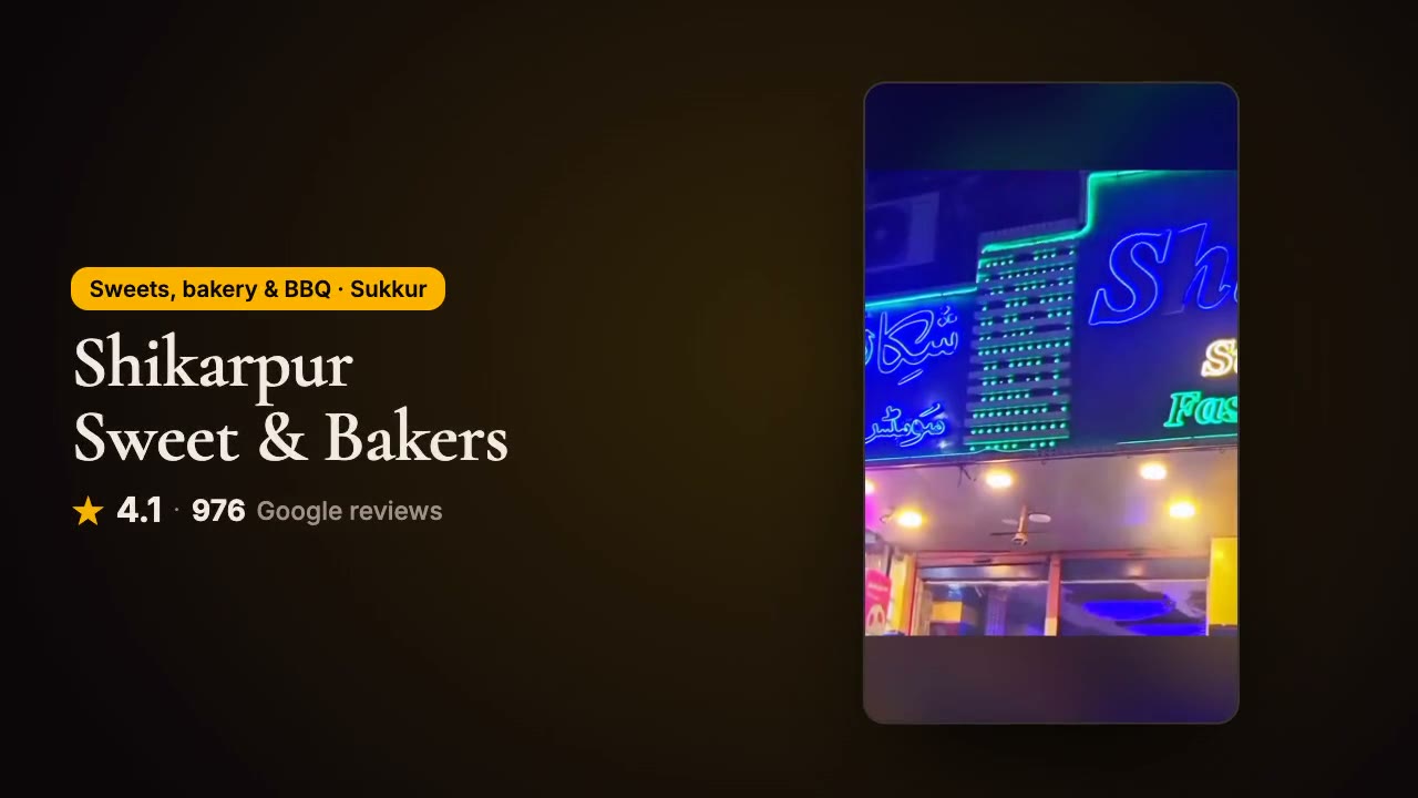 Shikarpur Sweet & Bakers: mithai, bakery and BBQ, 24 hours a day