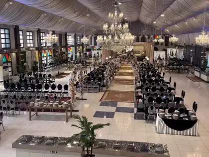 The main hall set for a function