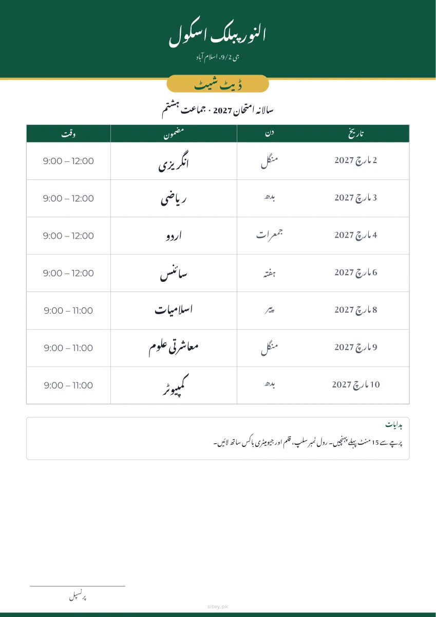 رنگین پٹی ڈیٹ شیٹ ڈیزائن