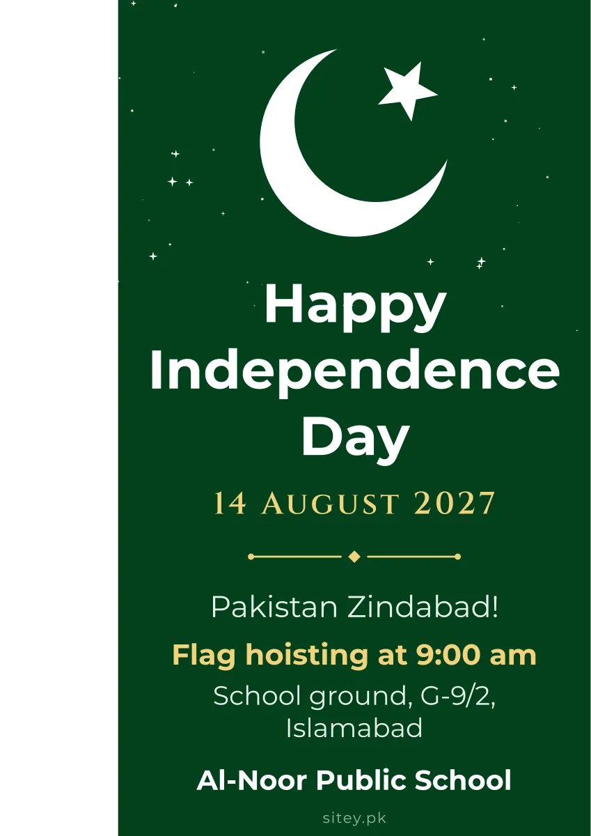 14 August poster design