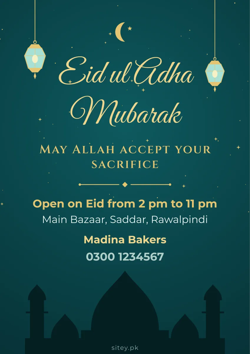 Eid ul Adha poster design