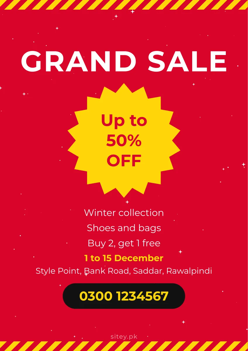 Grand sale poster design