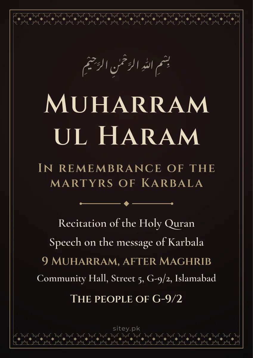 Muharram poster design