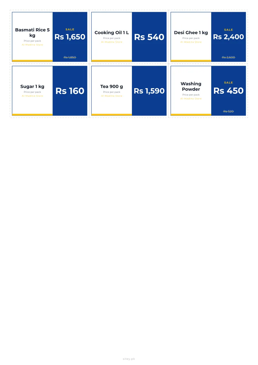 Shelf label price tag design