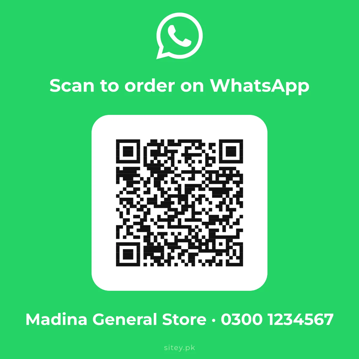 WhatsApp card QR code design