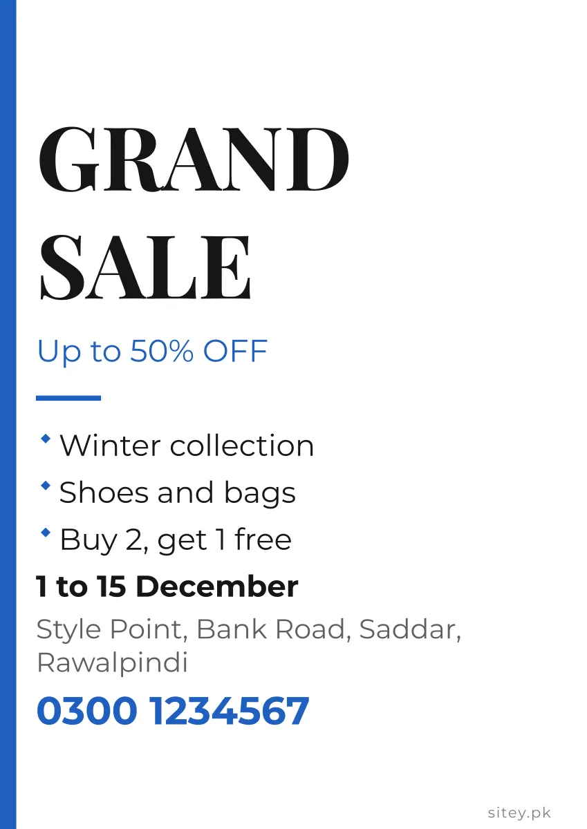 Sale poster and banner, Clean flyer design