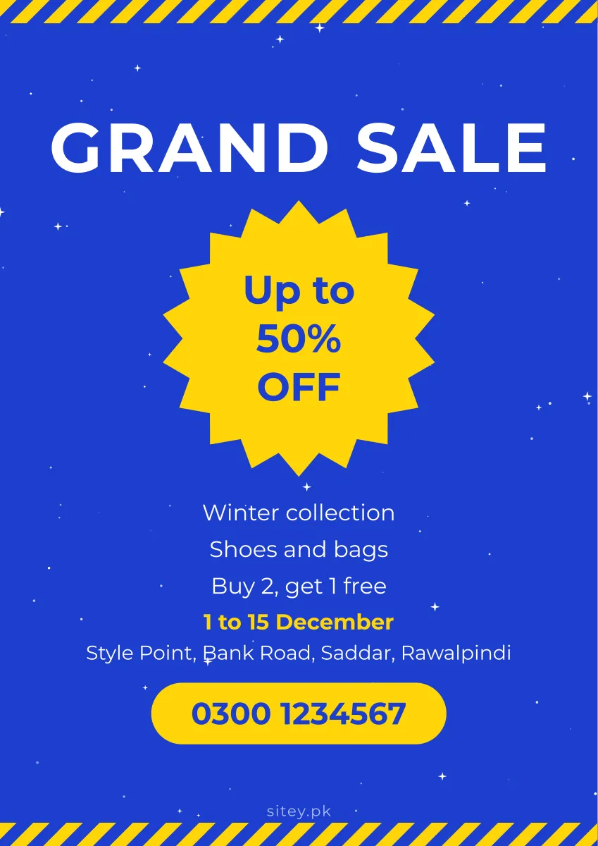 Sale poster and banner, Grand sale design